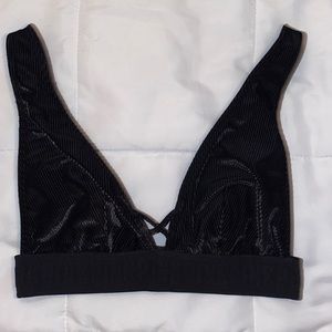 VS Pink unlined bralette black size S